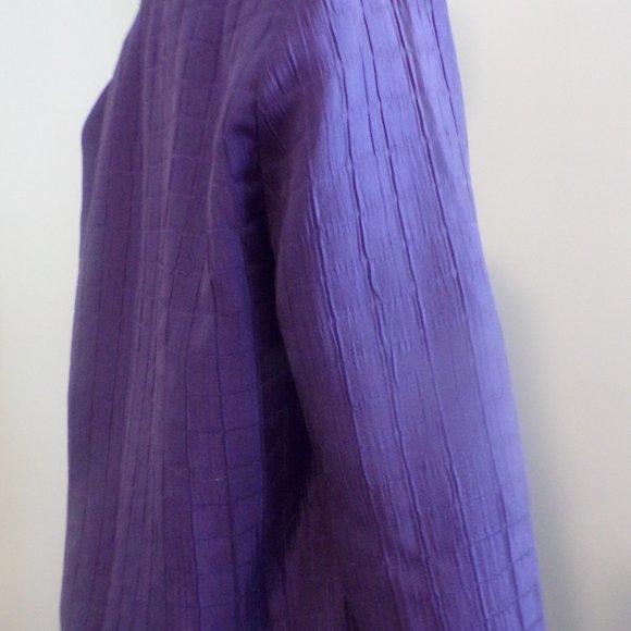 Alfred Dunner Purple Petite Blazer - Picture 4 of 6
